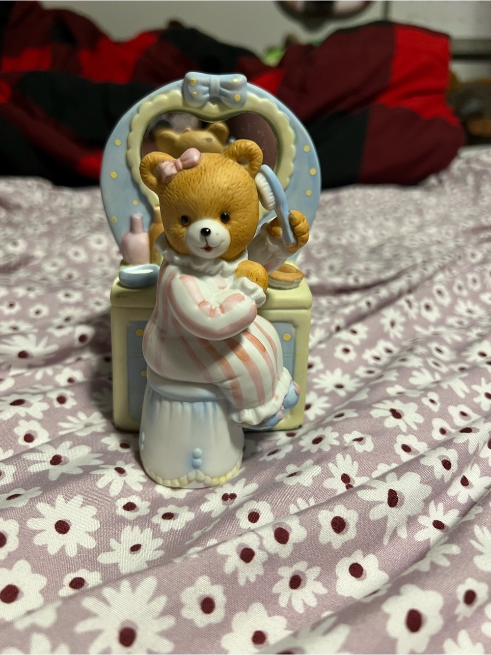 Vintage 1989 San Francisco Music Box Company - Bear Vanity Music Box